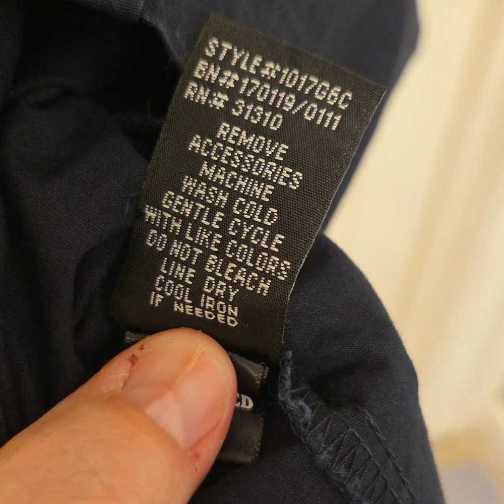 BCX Navy Sleeveless Button Up Dress with Belt Size M - Picture 10 of 10